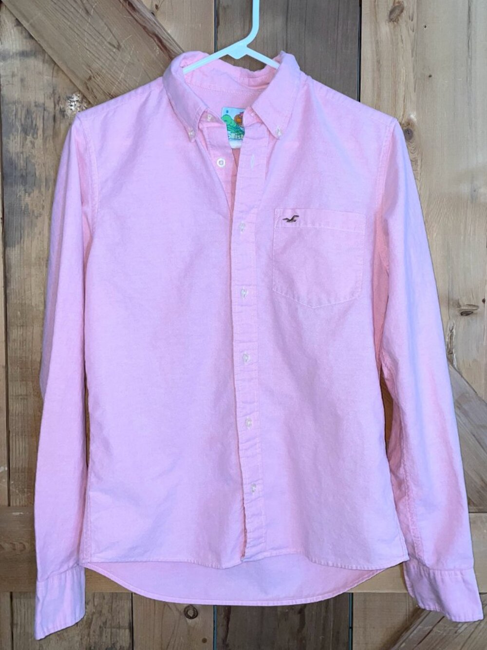 Vintage Y2K Hollister Men's Button Down, Pink Oxford Size Small; Preppy Style